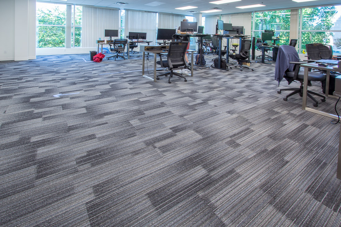 Open concept commercial carpet tile