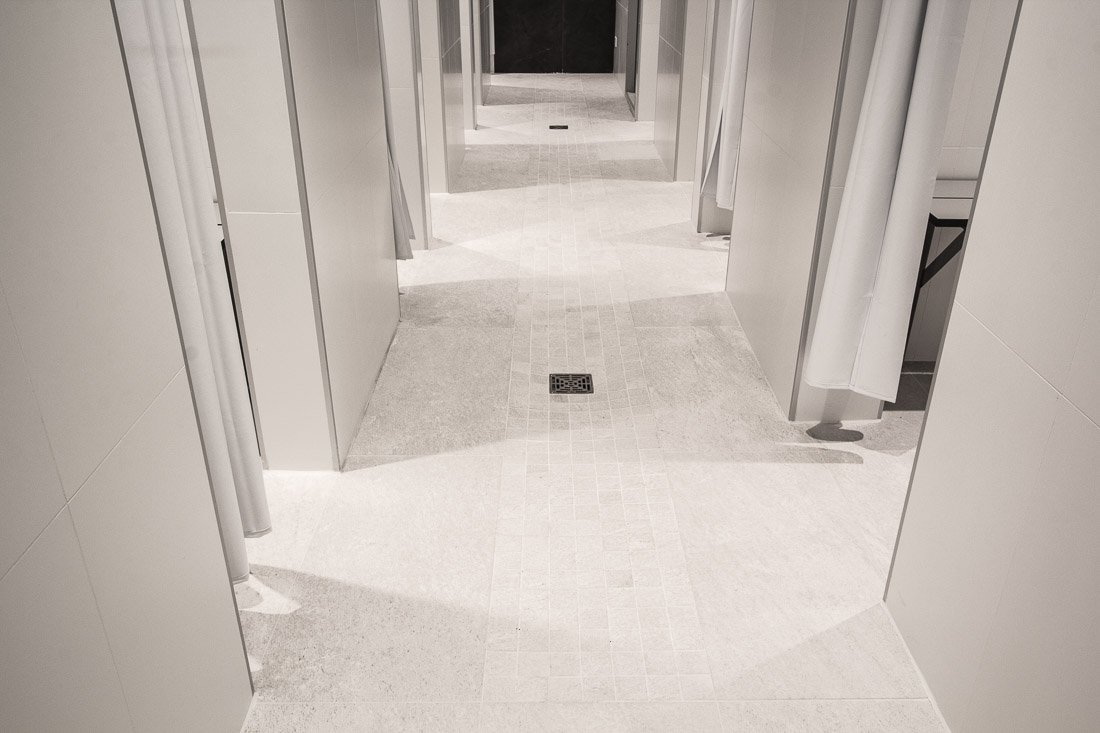 Ceramic tile YWCA bathroom renovation